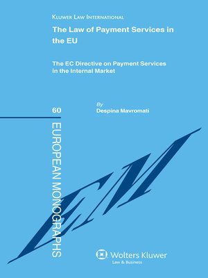 cover image of The Law of Payment Services in the EU